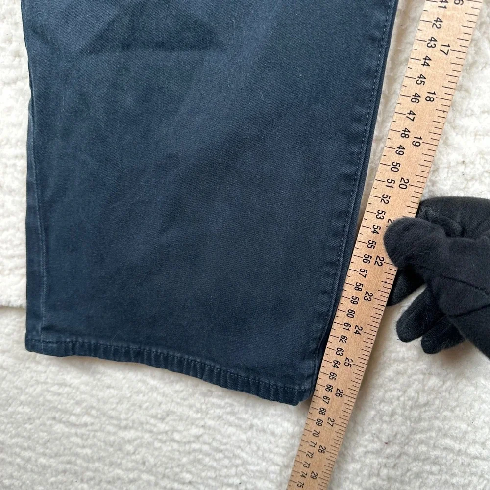 DL1961 Avery Relaxed Straight Jeans Mens Dark Wash Denim 42x28 Black Chinos
